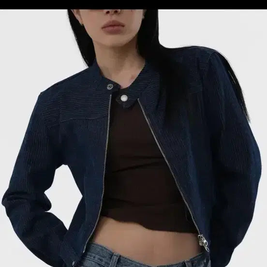 [BUNJANG] Autumn Biker Denim Jacket / 어텀 바이커 데님 자켓