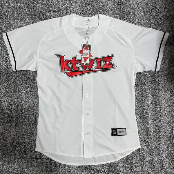 [BUNJANG] KT Wiz Baseball Jersey White / (110) KT 케이티위즈 야구 유니폼 져지 화이트