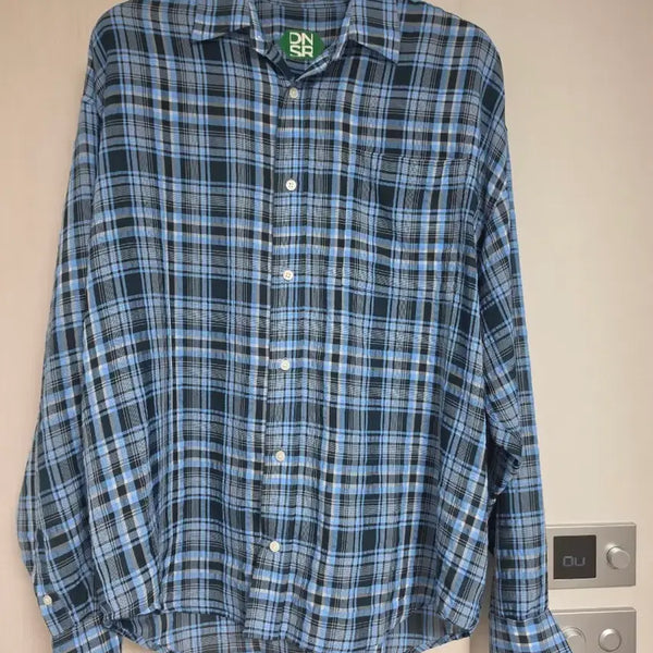 [BUNJANG] DNSR Checked Shirt Blue XS / 디앤써 DNSR 체크 셔츠 블루 xs