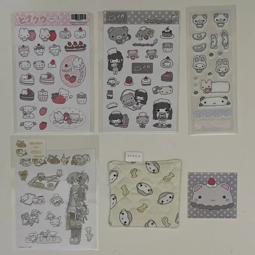 [BUNJANG] Hinakuu Collaboration Coaster Sticker Set / 히나쿠우 콜라보 코스터 스티커 세트