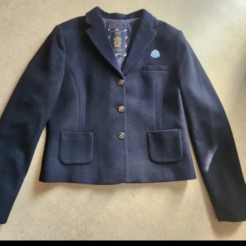 [BUNJANG] Myeongmun High School Navy Jacket / 명문고 네이비 자켓