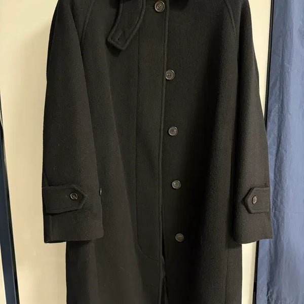 [BUNJANG] Facade Pattern Cashmere Balmacaan Coat / 파사드패턴 캐시미어 발마칸코트
