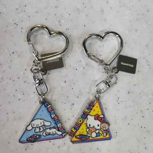 [BUNJANG] Sanrio Cinnamoroll Hello Kitty Metal Keyring / 산리오 시나모롤 헬로키티 메탈 마이키링