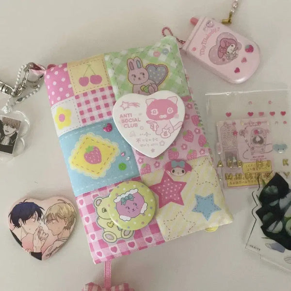 [BUNJANG] Jump Jump Heart Patchwork A6 Diary Cover Ver. 3 / 점프점프하트 a6 다이어리 커버 알록달록 패치워크 ver.3