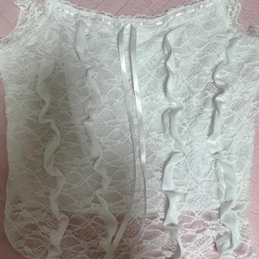 [BUNJANG] Lace Sleeveless Top / 에이블리 옷 판매 레이스 슬리브리스