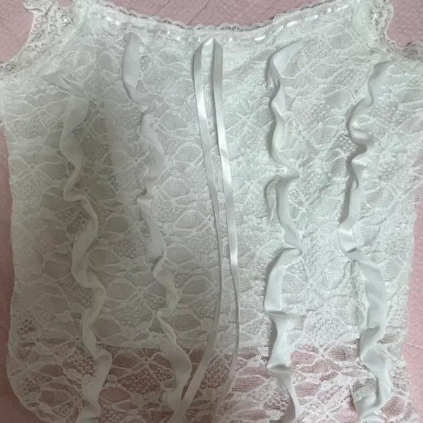 [BUNJANG] Lace Sleeveless Top / 에이블리 옷 판매 레이스 슬리브리스