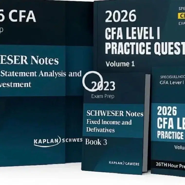 [BUNJANG] Schweser CFA Level 1 2026 Study Materials Bundle / 2026 cfa level 1 슈웨이저,목,각종 문제+ 합격코치