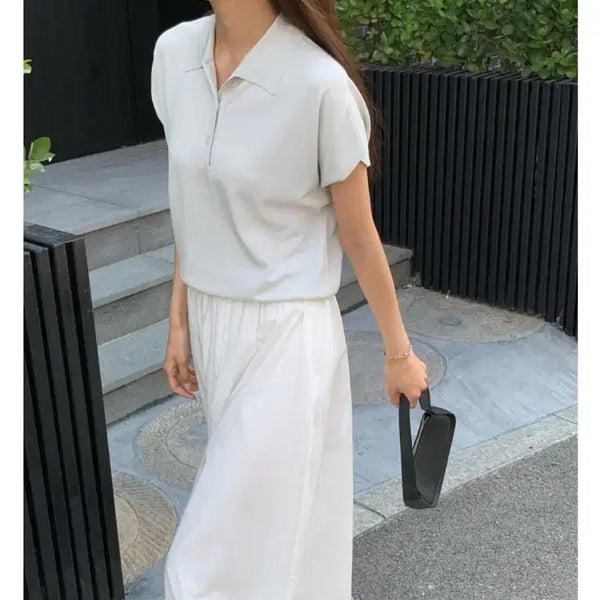 [BUNJANG] Moani Collar Knit Top / 26년 새상품 도매텍 모아니 카라 니트탑