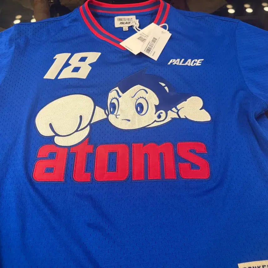 [BUNJANG] Palace x Atom Blue Jersey L / 팔라스 아톰 블루 저지 L