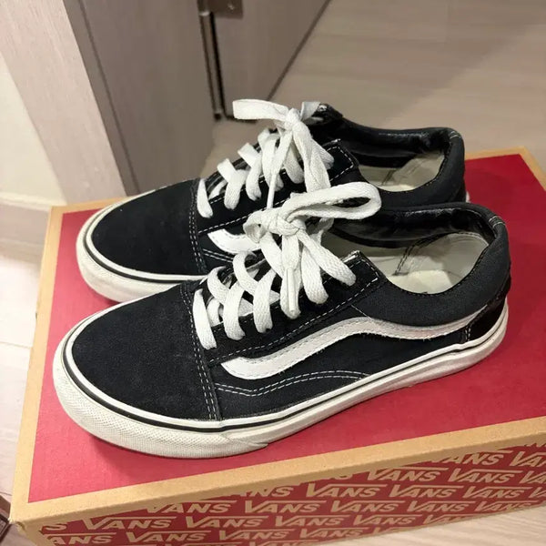 [BUNJANG] Vans Old Skool Black Sneakers Size 225 / 반스 올드스쿨 블랙 225mm