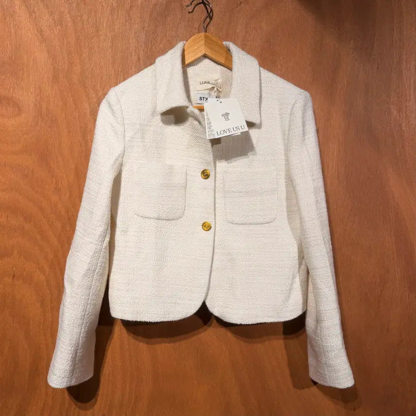 [BUNJANG] LOVE US U Wool Tweed Jacket / 미사용)LOVE US U 러브어스유 울 트위드 자켓