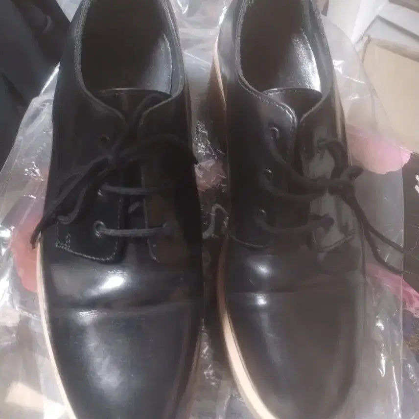 [BUNJANG] COS Black Leather Lace-up Platform Loafers / 코스 구두