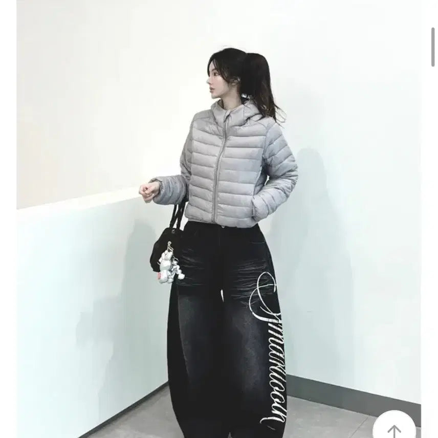 [BUNJANG] Lightweight Padded Jacket - Grey / 경량패딩 그레이