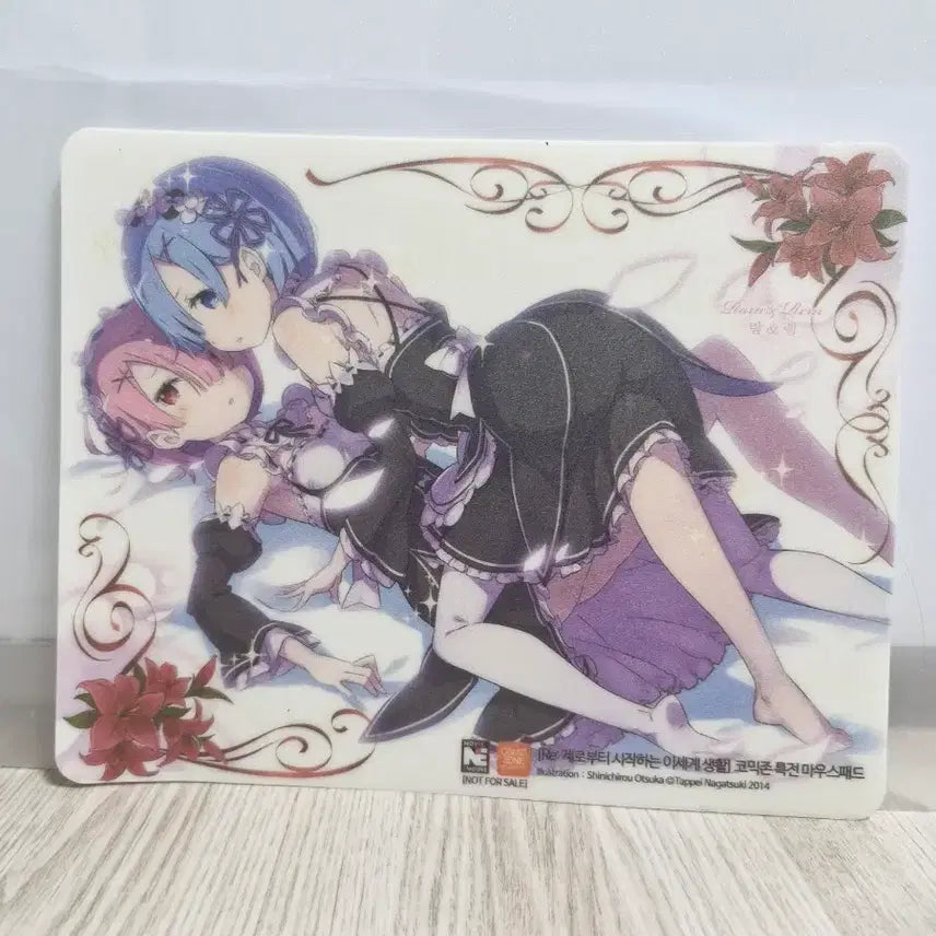 [BUNJANG] Re:Zero 9th Volume Comic Zone Exclusive Ram & Rem Mousepad (2017) / [2017 구판/초희귀] 리제로 9권 코믹존 특전 렘 람 마우스패드