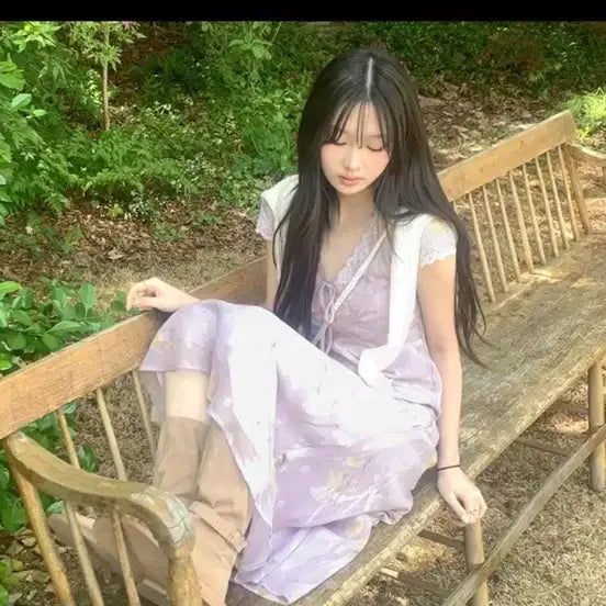[BUNJANG] Flower Long Dress / (새상품) 플라워 롱원피스