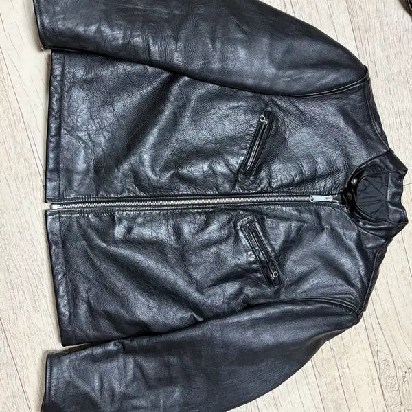 [BUNJANG] 70s Vintage Cafe Racer Leather Jacket / 70s 빈티지 카페레이서 가죽 자켓