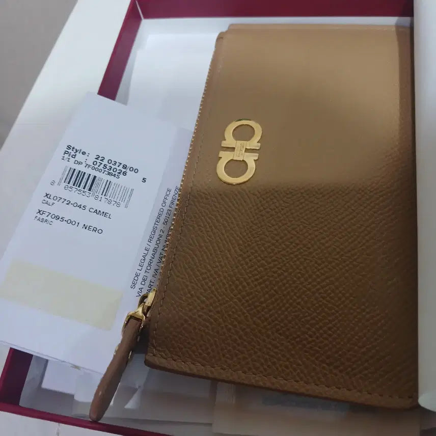 [BUNJANG] Salvatore Ferragamo Gancini Zipper Card Holder Camel / 페라가모 간치니 지퍼 카드지갑 220378 0753026 CAMEL