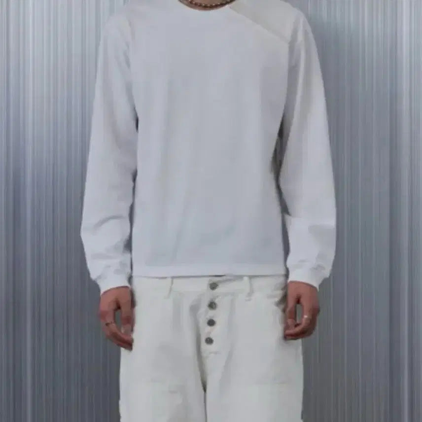 [BUNJANG] 9999 Archive Offset Long Sleeve White Size 2 / 9999아카이브 오프셋 롱슬리브 화이트 2사이즈