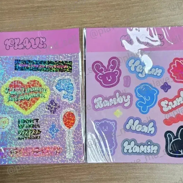 [BUNJANG] PLAVE Why, Why, Why Sticker Pack Type A & B Bundle Set / 플레이브 왜요왜요왜 스티커팩 TYPE A, B 일괄