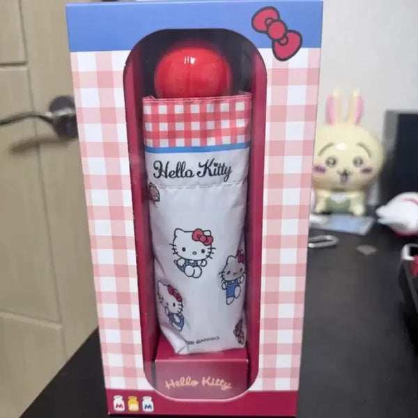 [BUNJANG] Sealed Hello Kitty Folding Umbrella / (미개봉)헬로키티 접이식 우산