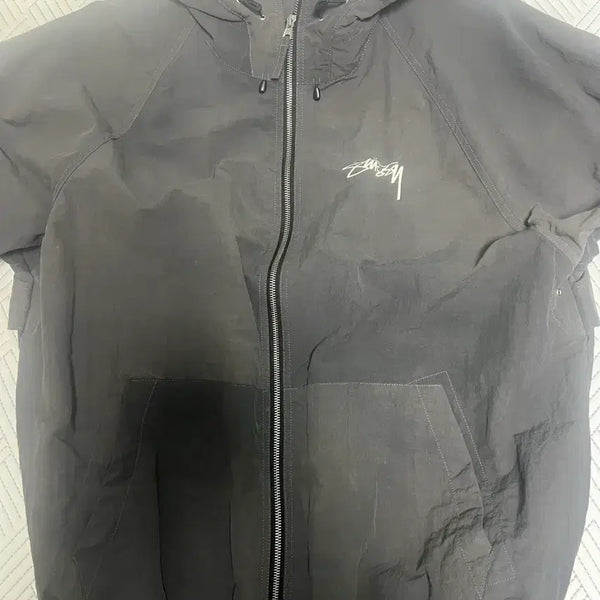 [BUNJANG] Stussy Wave Dye Beach Shell Jacket Black / 스투시 바람막이 웨이브 다이 비치 쉘 자켓 블랙