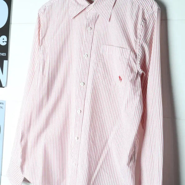[BUNJANG] Levi's Striped Short-Sleeve Shirt / (M-L) 리바이스 반팔셔츠 남방 스트라이프 올드스쿨 아메카지-H38642