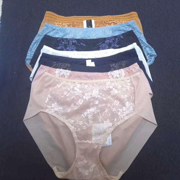 [BUNJANG] Women's Lace Panties 10-Piece Set (Size 105) / 105] 여성 고급 레이스 팬티 10장 일괄