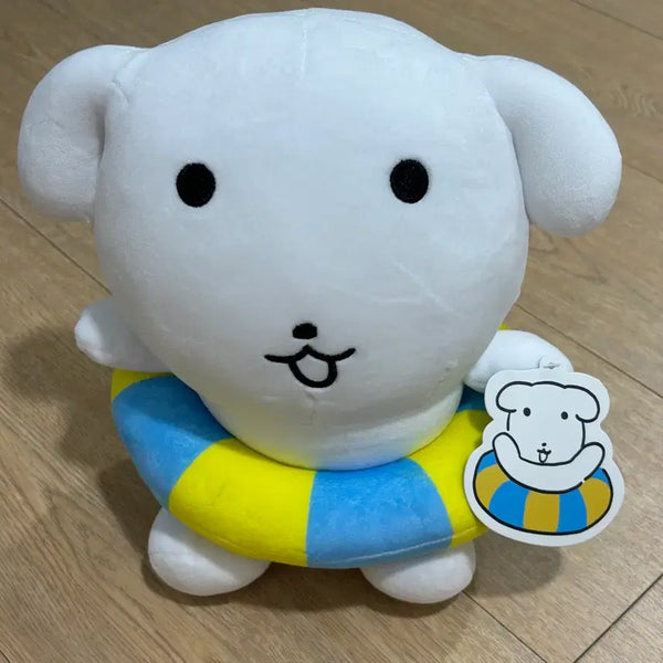[BUNJANG] Ganady White Tube Plush Doll / 가나디 하양이 튜브 인형