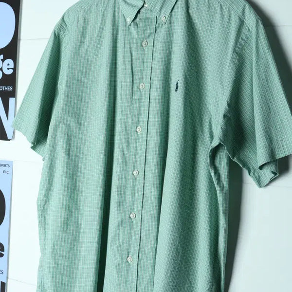 [BUNJANG] Polo Ralph Lauren Short Sleeve Shirt 90s / (M-L) 폴로 랄프로렌 반팔셔츠 남방 90S 년대 USA-H38650