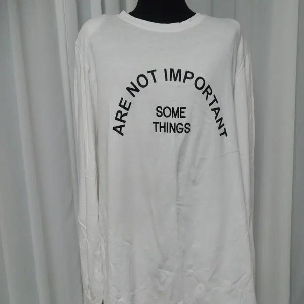 [BUNJANG] White Graphic Long Sleeve T-Shirt / 화이트 그래픽 긴팔 티셔츠