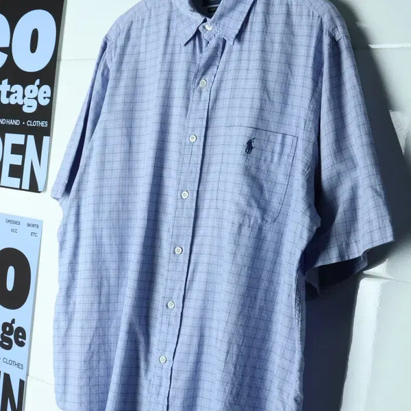 [BUNJANG] Polo Ralph Lauren XL Short Sleeve Shirt / (XL) 폴로 랄프로렌 반팔셔츠 남방 수선완료 90S 년대-H38651