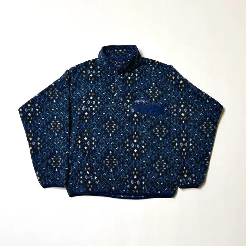 [BUNJANG] Patagonia Synchilla Fleece Aztec Pattern Navy Blue / [M] 파타고니아 신칠라 플리스 후리스 아즈텍 패턴 네이비 블루