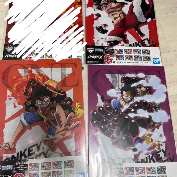 [BUNJANG] One Piece A4 Clear File Set / 원피스 클리어 파일 a4