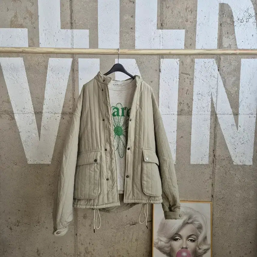 [BUNJANG] Unisex L Quilted Lined Jacket / 오버핏(공용L) 누빔 퀄팅 기모속지 자켓