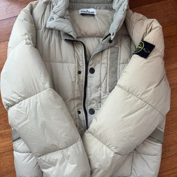 [BUNJANG] Stone Island Padded Jacket Ivory / 스톤아일랜드 패딩 아이보리(포실)