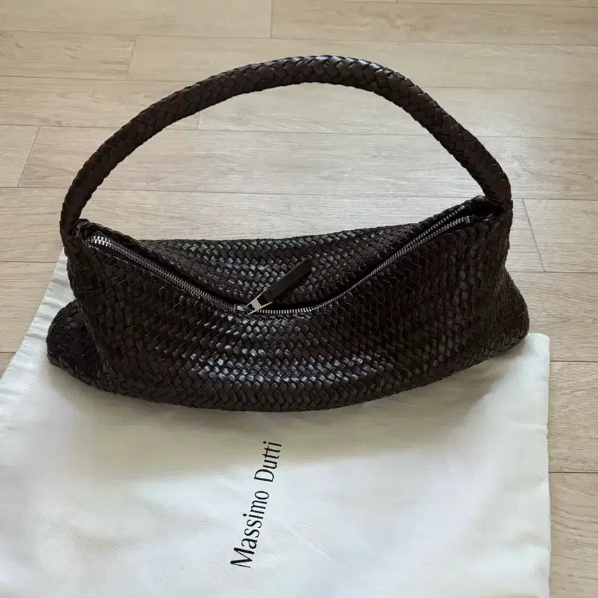 [BUNJANG] Massimo Dutti Napa Leather Weaving Tote Bag / 마시모두띠 나파 가죽 위빙 백
