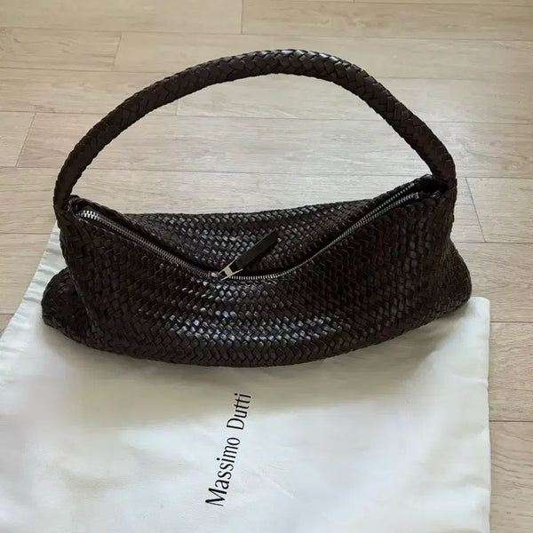 [BUNJANG] Massimo Dutti Napa Leather Weaving Tote Bag / 마시모두띠 나파 가죽 위빙 백