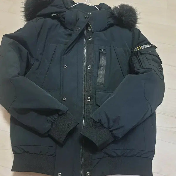 [BUNJANG] National Geographic Black Puffer Jacket (Size 90) / 내셔널지오그래픽  90