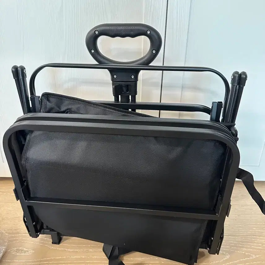 [BUNJANG] Folding Cart with Table Top - Black / 접이식 카트 블랙 테이블 상판 포함