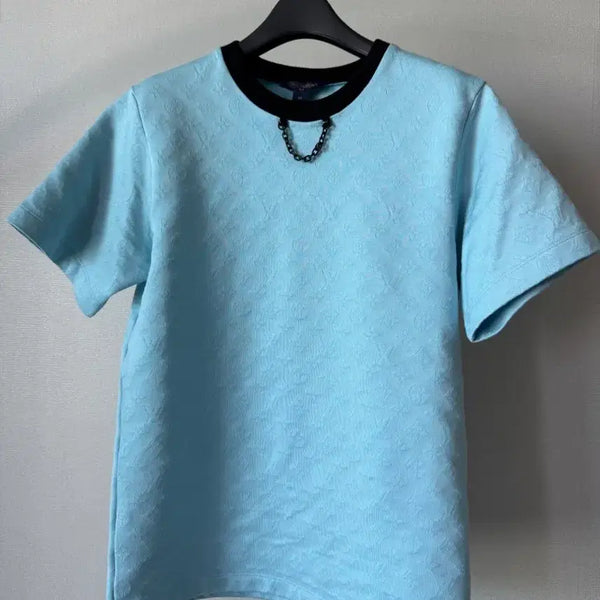 [BUNJANG] Louis Vuitton Jacquard Pattern T-Shirt Blue / 루이비통 반팔 XS (95)사이즈팔아요