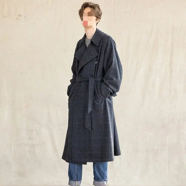 [BUNJANG] Begin202 Wool Tweed Check Trench Coat Size 2 / 비긴202 울 트위드 체크 트렌치 코트 2사이즈