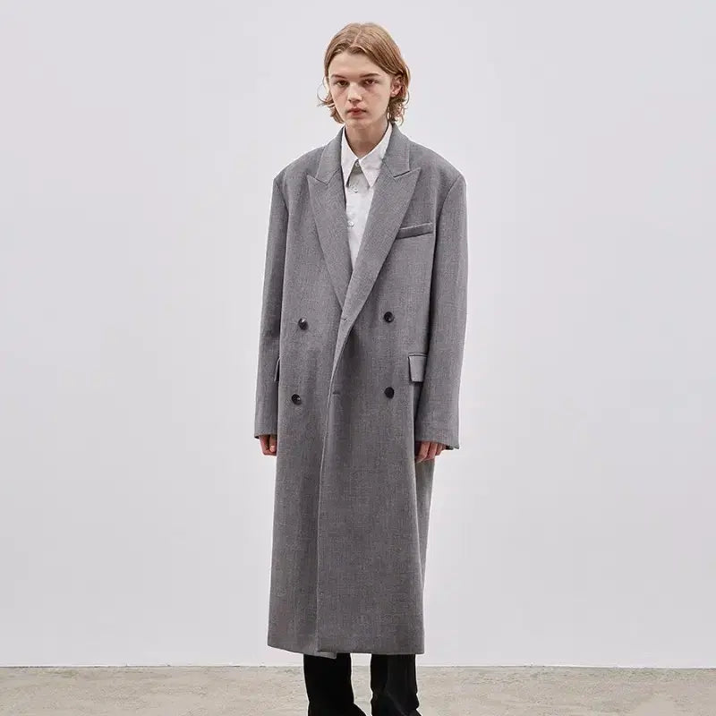 [BUNJANG] Glouze Studio Peaked Double Coat (Size 48) / 글로즈 스튜디오 피크드 더블 코트 48
