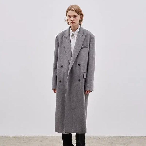 [BUNJANG] Glouze Studio Peaked Double Coat (Size 48) / 글로즈 스튜디오 피크드 더블 코트 48
