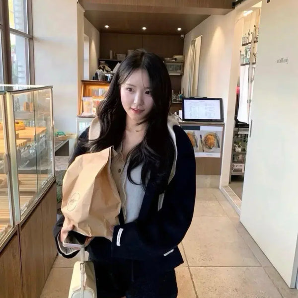 [BUNJANG] DAZWITH RONUA Short Coat Navy / 데이즈윗 로뉴아 숏코트 네이비