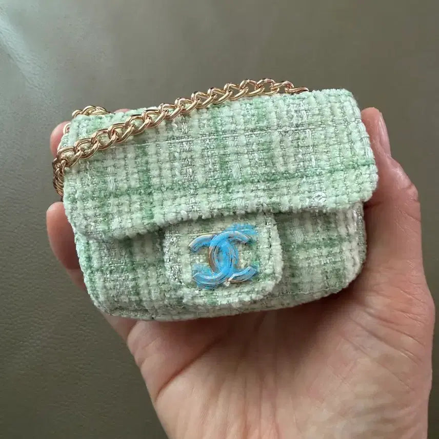 [BUNJANG] Tweed Chain Mini Bag AirPods Case / 트위드 체인 미니백 에어팟케이스