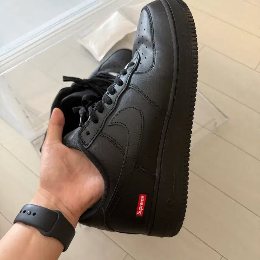 [BUNJANG] Nike Air Force 1 Supreme Black / [290] 나이키 에어포스 1 슈프림 블랙 - 크림 구매 풀구성
