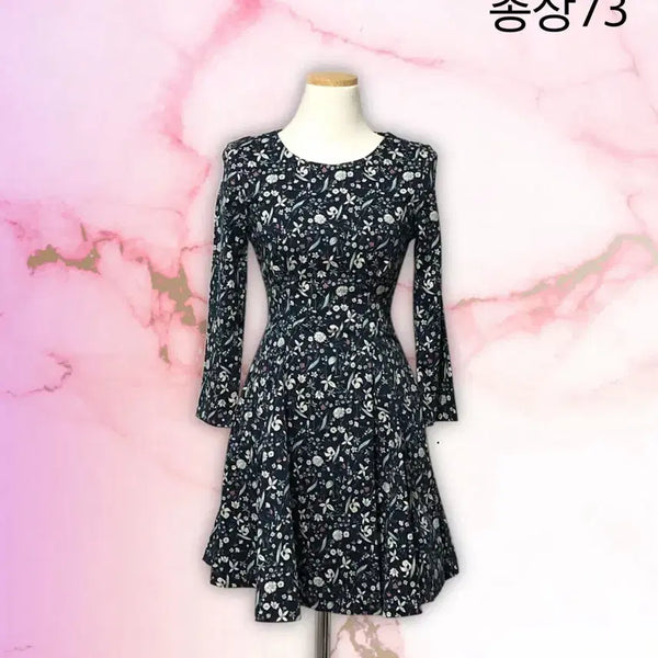 [BUNJANG] Floral Pattern Flare Dress / 플로럴 패턴 플레어 원피스 새상품