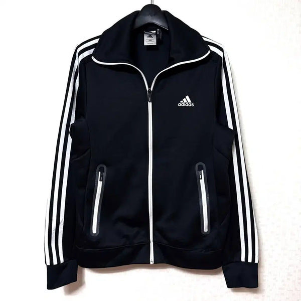 [BUNJANG] Adidas Three-Stripes Track Full-Zip Jacket Black/White / [XL,105]아디다스 삼선 져지 집업 자켓 검흰