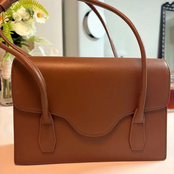 [BUNJANG] Brown Leather Shoulder Bag / 숄더
