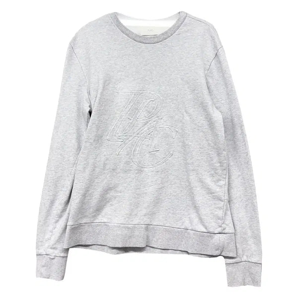 [BUNJANG] PLAC Light Gray Cotton Minimal Basic Casual Sweatshirt S / 플랙진 PLAC 라이트그레이 코튼 미니멀 베이직 캐주얼 맨투맨 S